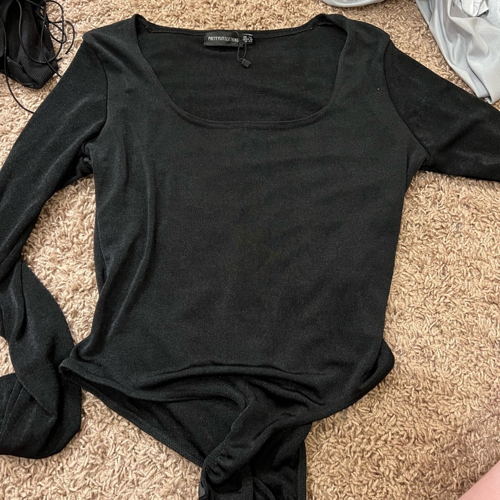 pretty little thing black bodysuit